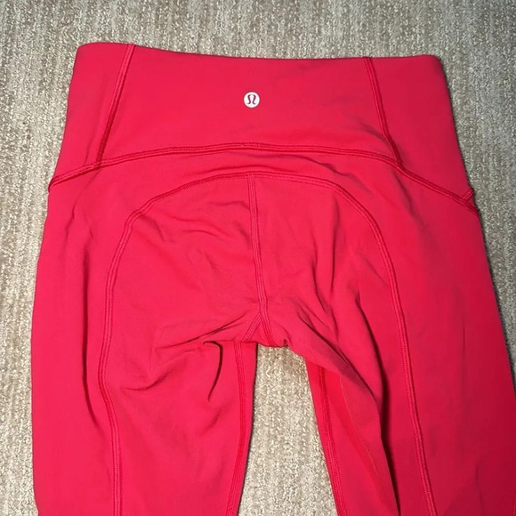 Lululemon Women's Sun Runner Crop 17" Inseam Fuchsia Pink Size 4 Leggings - Picture 9 of 13